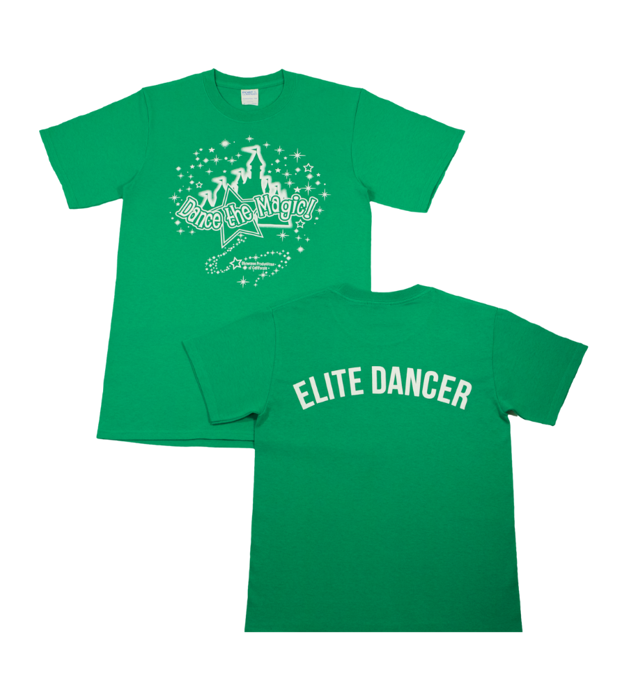 Dance The Magic Castle Elite Dancer Green T Shirt For Kids Adults Dance The Magic